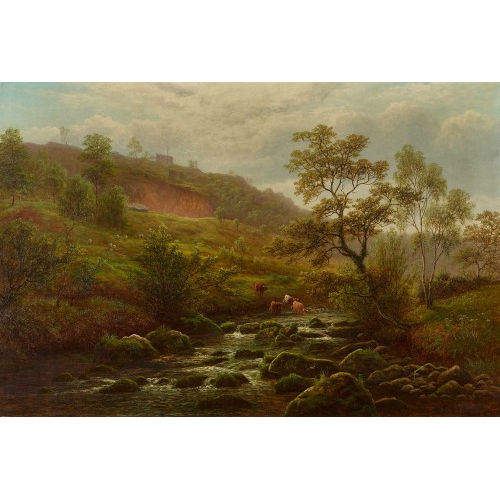 WILLIAM MELLOR : 'Birk Crag - from Oak Beck near Harrogate' (DOBIASCHOFSKY AUKTIONEN AG)