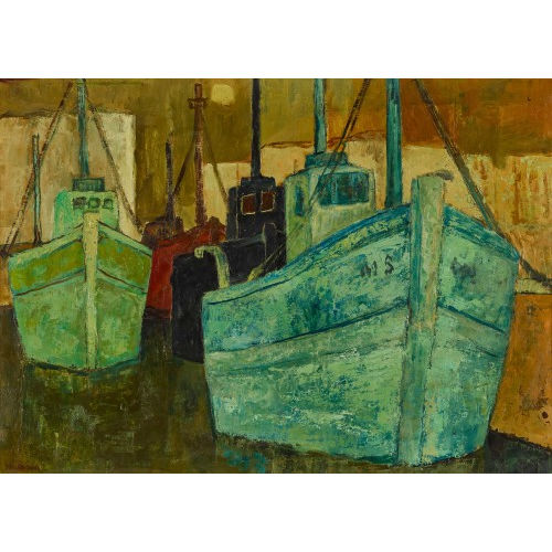 CHARLES MONNIER : 'Les chalutiers' (DOBIASCHOFSKY AUKTIONEN AG)