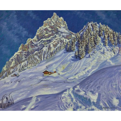 WALDEMAR THEOPHIL FINK : 'Kandersteg im Winter' (DOBIASCHOFSKY AUKTIONEN AG)