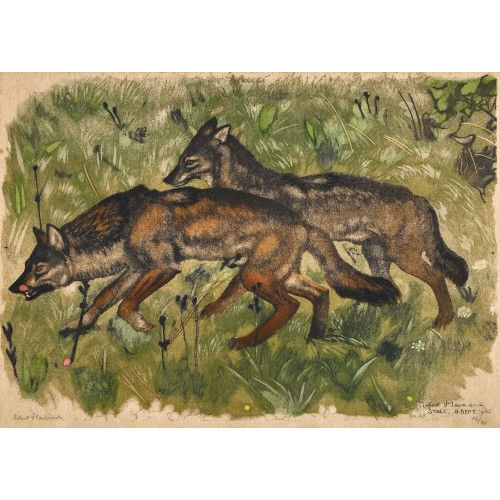 ROBERT HAINARD : 'Couple de loups marchant' (DOBIASCHOFSKY AUKTIONEN AG)