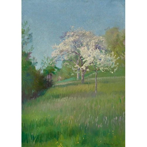 JACQUES �LIE ABRAHAM HERMANJAT : Bl�hende Obstb�ume (DOBIASCHOFSKY AUKTIONEN AG)