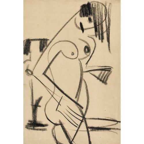 ERNST LUDWIG KIRCHNER : Stehender Akt nach rechts (DOBIASCHOFSKY AUKTIONEN AG)
