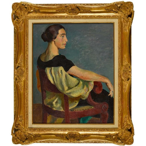 WILHELM GIMMI : Femme assise (DOBIASCHOFSKY AUKTIONEN AG)