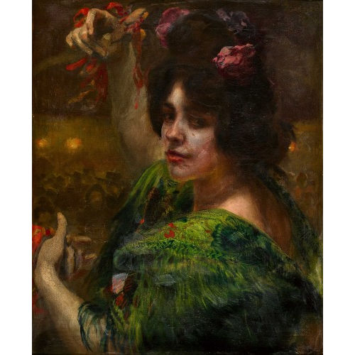 PAUL ALBERT BESNARD : Flamencot�nzerin vor Publikum (DOBIASCHOFSKY AUKTIONEN AG)