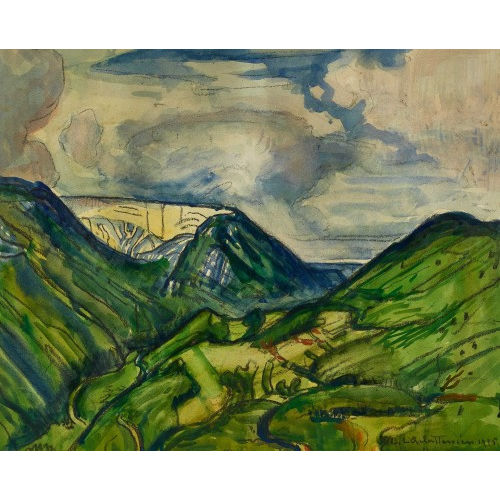 CHARLES L'EPLATTENIER : Paysage de montagne (DOBIASCHOFSKY AUKTIONEN AG)