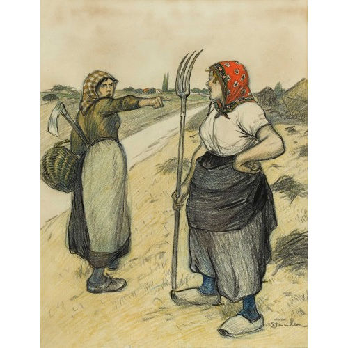 THOPHILE-ALEXANDRE STEINLEN : 'La meule par Jean de la Hire' (DOBIASCHOFSKY AUKTIONEN AG)