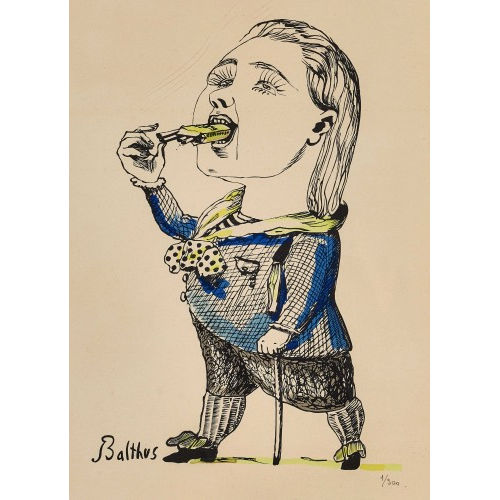 BALTHASAR) BALTHUS (EIGTL. KLOSSOWSKI DE ROLA : 'Le mangeur de cigarettes' (DOBIASCHOFSKY AUKTIONEN AG)