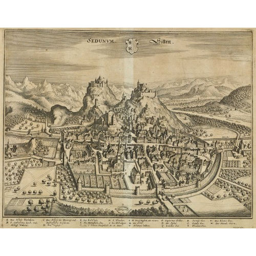 MATTH�US I MERIAN : 'Sedunvm. Sitten' (DOBIASCHOFSKY AUKTIONEN AG)