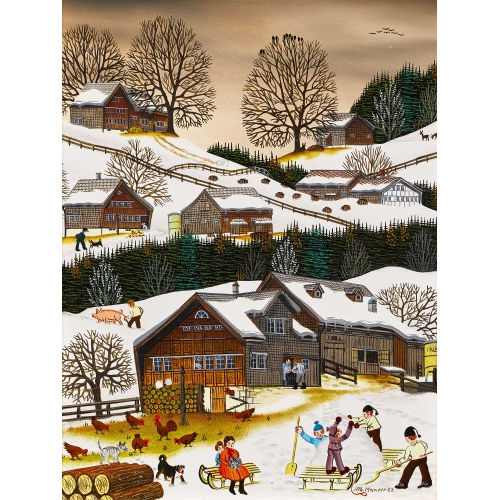 ALBERT MANSER : 'Am Schneehaus spielen' (DOBIASCHOFSKY AUKTIONEN AG)