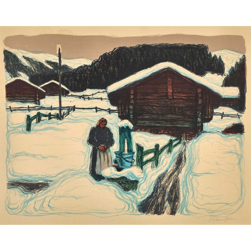 FRED STAUFFER : 'B�uerin im Winter' (DOBIASCHOFSKY AUKTIONEN AG)