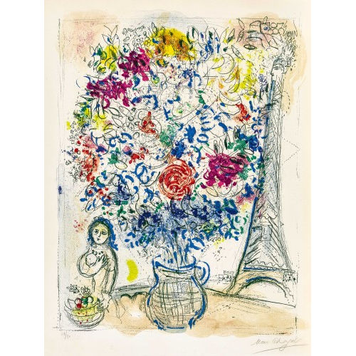 MARC CHAGALL : 'Bouquet  la Tour Eiffel' (DOBIASCHOFSKY AUKTIONEN AG)