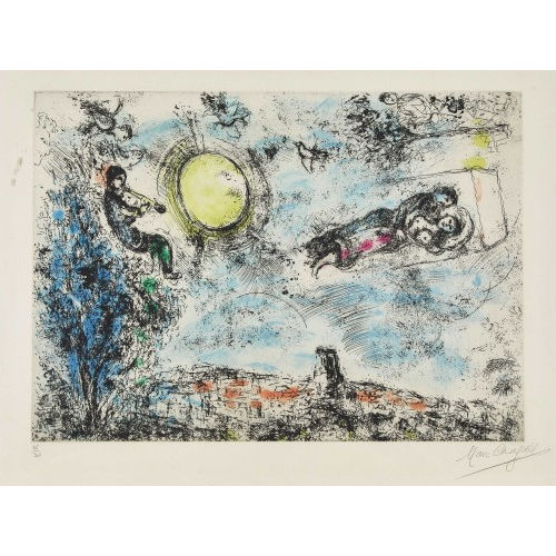 MARC CHAGALL : 'Les Amoureux de Saint-Paul-de-Vence' (DOBIASCHOFSKY AUKTIONEN AG)
