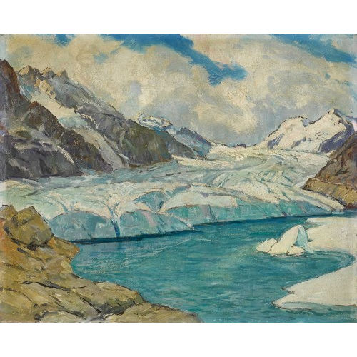 HENRI �DOUARD HUGUENIN-VIRCHAUX : Gletschersee (DOBIASCHOFSKY AUKTIONEN AG)