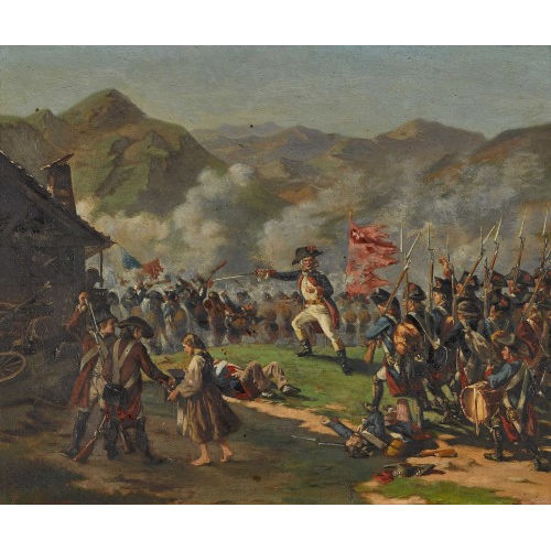 THODORE DE SAUSSURE : Schlachtenszene (DOBIASCHOFSKY AUKTIONEN AG)