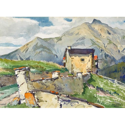 FRITZ MOCK : Bauernhaus in den Bergen (DOBIASCHOFSKY AUKTIONEN AG)