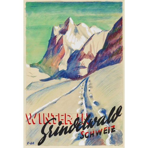 EDGAR BR�GGER : 'Winter in Grindelwald' (DOBIASCHOFSKY AUKTIONEN AG)