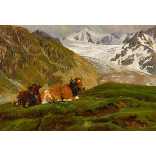ALBERT LUGARDON : 'P�turage de Chanrion' (DOBIASCHOFSKY AUKTIONEN AG)