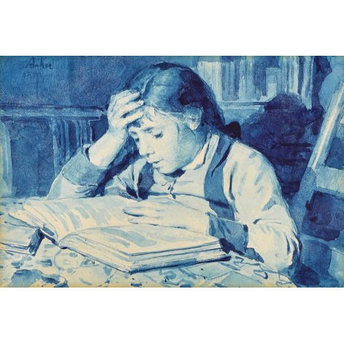 ALBERT ANKER : M�dchen bei der Lekt�re (DOBIASCHOFSKY AUKTIONEN AG)