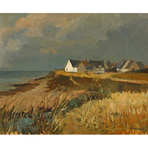 REN�E YOLANDA HAUSER : 'Hameau de Port-Au-Loup (Bretagne)' (DOBIASCHOFSKY AUKTIONEN AG)
