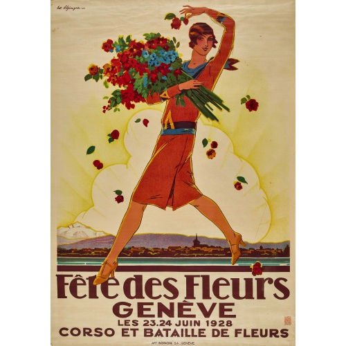 �DOUARD ELZINGRE : 'F�te des Fleurs Gen�ve 1928' (DOBIASCHOFSKY AUKTIONEN AG)