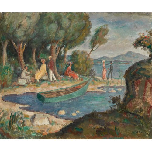 PAUL TH�OPHILE ROBERT : 'Le Bateau Vert' (DOBIASCHOFSKY AUKTIONEN AG)