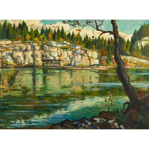 CHARLES L'EPLATTENIER : Au bord du Doubs (DOBIASCHOFSKY AUKTIONEN AG)