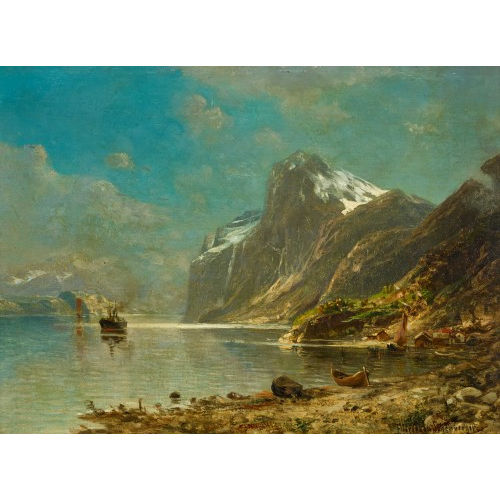 ALFRED KARL JULIUS OTTO VON SCH�NBERGER : 'Parthie aus den Lofoten' (DOBIASCHOFSKY AUKTIONEN AG)