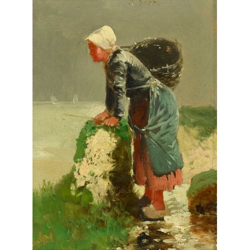 PIERRE ALBERT LEROUX : La ramasseuse de coquillages (DOBIASCHOFSKY AUKTIONEN AG)