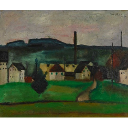 HENRY WABEL : Landschaft am Siedlungsrand (DOBIASCHOFSKY AUKTIONEN AG)