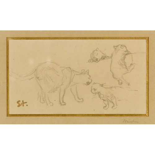 TH�OPHILE-ALEXANDRE STEINLEN : Katzenfamilie (DOBIASCHOFSKY AUKTIONEN AG)