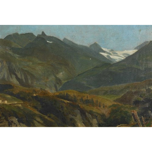 RAPHAEL RITZ : 'Maya, Dent Blanche und Ferpcle (Val d'Hrens)' (DOBIASCHOFSKY AUKTIONEN AG)