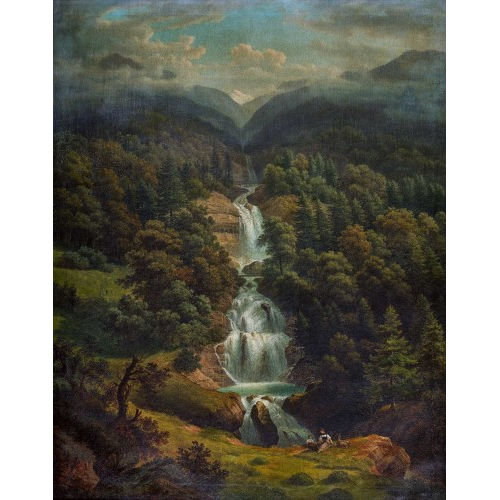 ANTON WINTERLIN : Die Giessbachf�lle bei Brienz (DOBIASCHOFSKY AUKTIONEN AG)