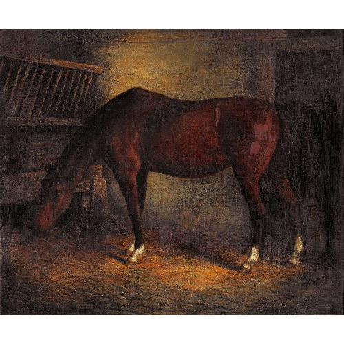 JACQUES-LAURENT AGASSE : Pferd im Stall (DOBIASCHOFSKY AUKTIONEN AG)