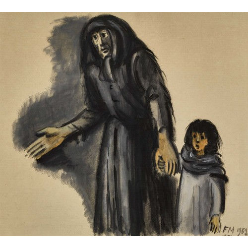 FRANS MASEREEL : Grossmutter mit Kind (DOBIASCHOFSKY AUKTIONEN AG)