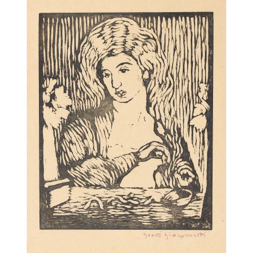 GIOVANNI GIACOMETTI : 'Toaletta della sera III. - Portrait Annetta Giacometti' (DOBIASCHOFSKY AUKTIONEN AG)