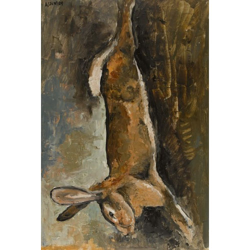 CHARLES MONNIER : Jagdstillleben mit erlegtem Hasen (DOBIASCHOFSKY AUKTIONEN AG)