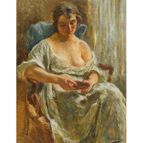OTTO VAUTIER : Sitzende Dame mit Puderdose (DOBIASCHOFSKY AUKTIONEN AG)
