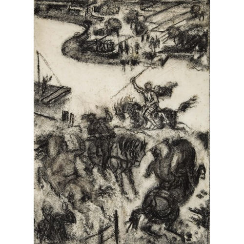 CHARLES L'EPLATTENIER : Kriegsszene (DOBIASCHOFSKY AUKTIONEN AG)