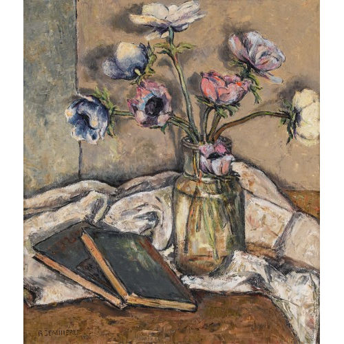 ROGER CONSTANT JEANNERET : Nature morte aux an�mones (DOBIASCHOFSKY AUKTIONEN AG)