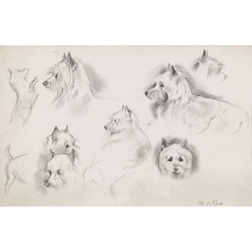 XAVIER DE PORET : Hundestudien (DOBIASCHOFSKY AUKTIONEN AG)