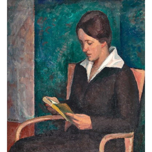 PAUL TH�OPHILE ROBERT : Femme lisant (DOBIASCHOFSKY AUKTIONEN AG)