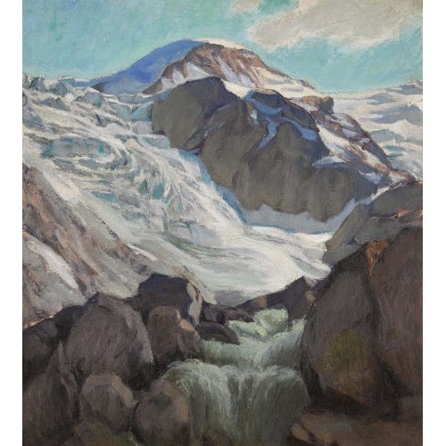 FERNAND GAULIS : Berglandschaft mit Alphubel (DOBIASCHOFSKY AUKTIONEN AG)
