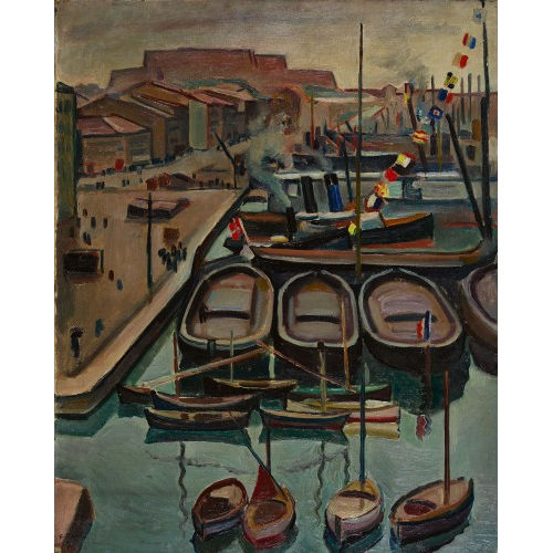 GEORGES DAREL : Der Quai des Belges am Hafen von Marseille (DOBIASCHOFSKY AUKTIONEN AG)