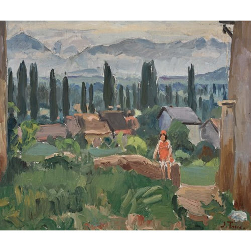 JOHN TORCAPEL : Landschaft mit einem M�dchen (DOBIASCHOFSKY AUKTIONEN AG)