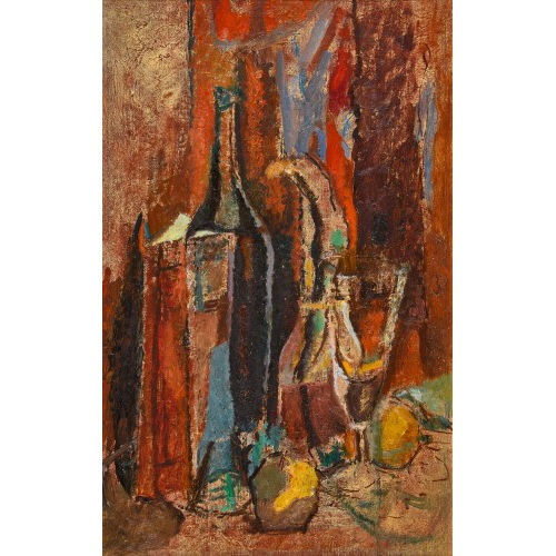 FRITZ HUF : Stillleben mit Gl�sern (DOBIASCHOFSKY AUKTIONEN AG)