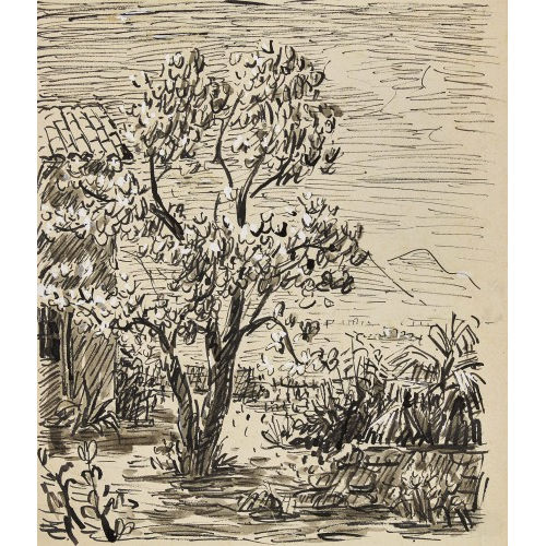 IGNAZ EPPER : Gartenpartie mit Baum (DOBIASCHOFSKY AUKTIONEN AG)