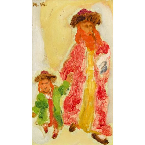 EMMANUEL MAN�-KATZ : Chassid mit seinem Sohn (DOBIASCHOFSKY AUKTIONEN AG)