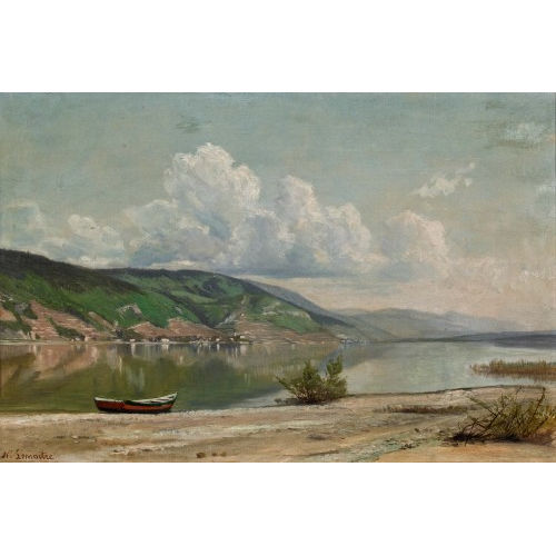 NATHANA�L LEMAITRE : 'Vue prise de l'�le St-Pierre' (DOBIASCHOFSKY AUKTIONEN AG)