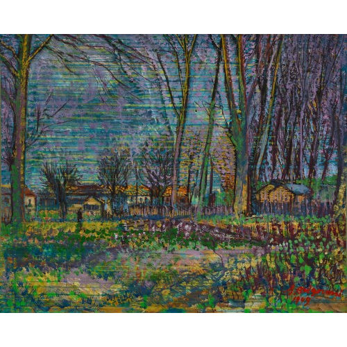 SERGE BRIGNONI : Landschaft am Dorfrand (DOBIASCHOFSKY AUKTIONEN AG)
