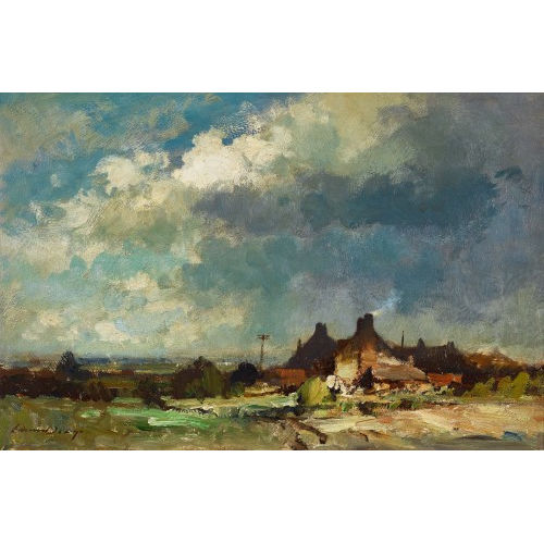 EDWARD SEAGO : 'Summer Storm, Norfolk' (DOBIASCHOFSKY AUKTIONEN AG)